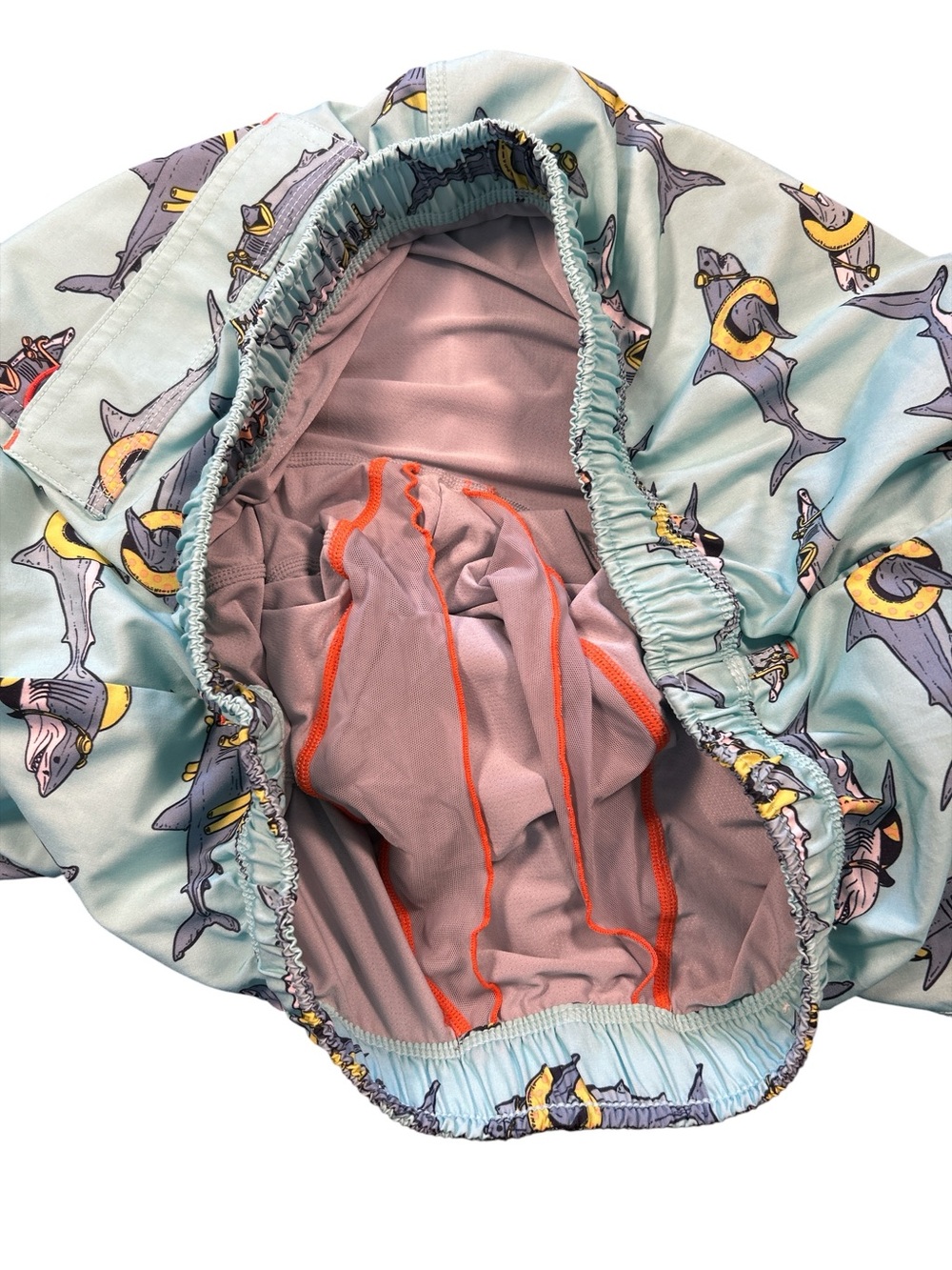SAXX Oh Buoy 2 in 1 Stretch Swim Trunks Size XL Pool Shark Print - Picture 4 of 6